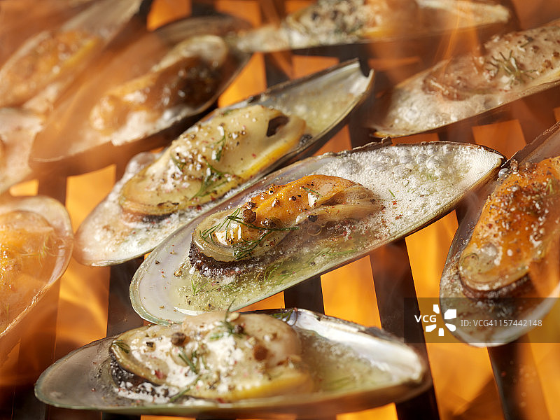 烤生蚝图片素材