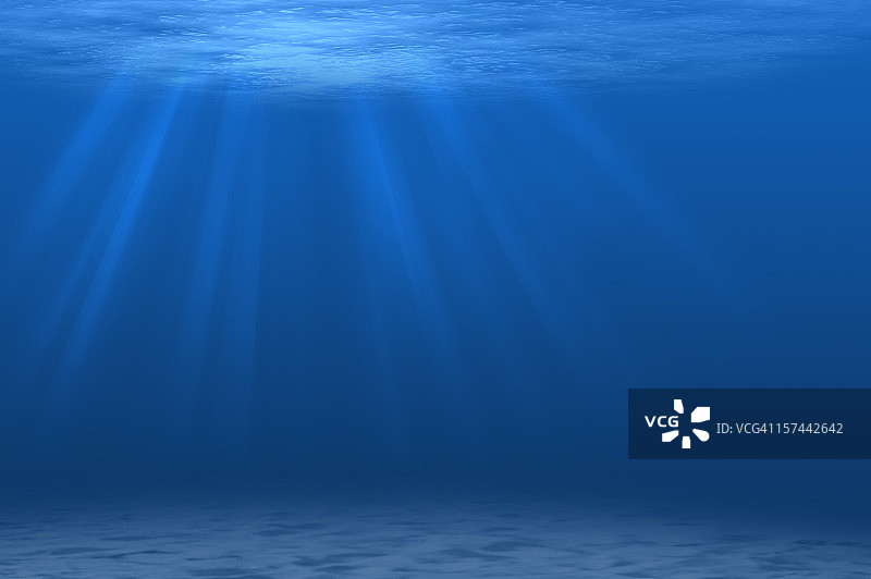 水下场景：阳光穿透水面图片素材