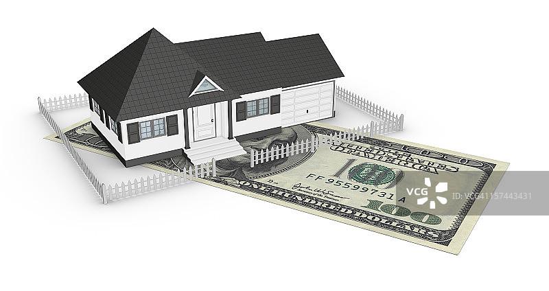 房屋与美元图片素材
