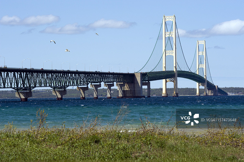 密歇根州麦基诺桥图片素材