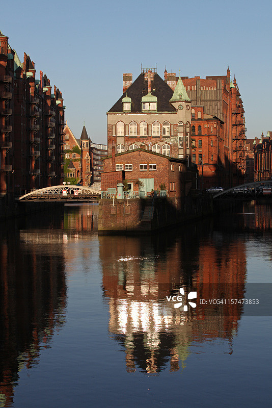 汉堡历史悠久的仓库城图片素材