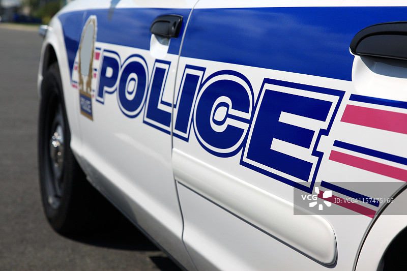 警车标志和条纹图片素材