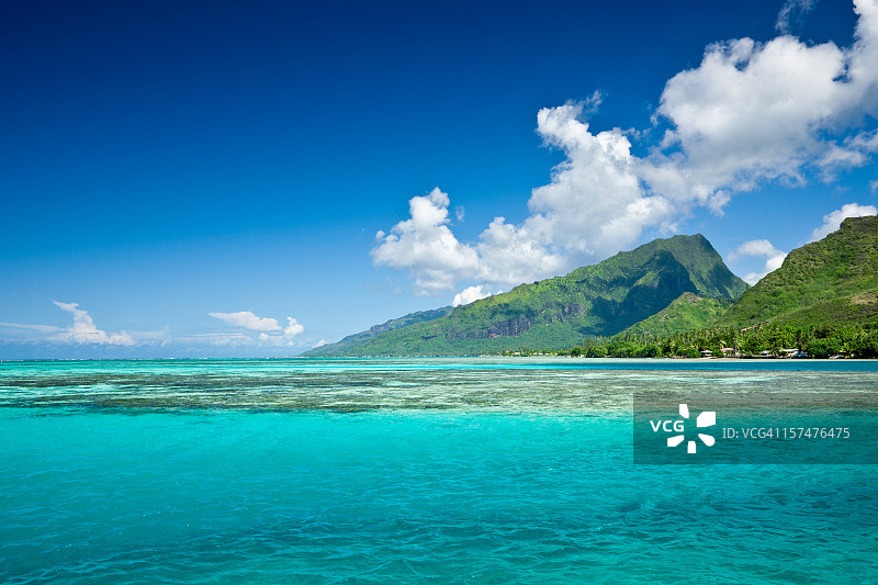 波拉波拉岛泻湖全景图片素材