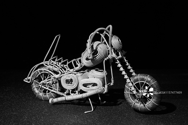 手工金属丝摩托车图片素材