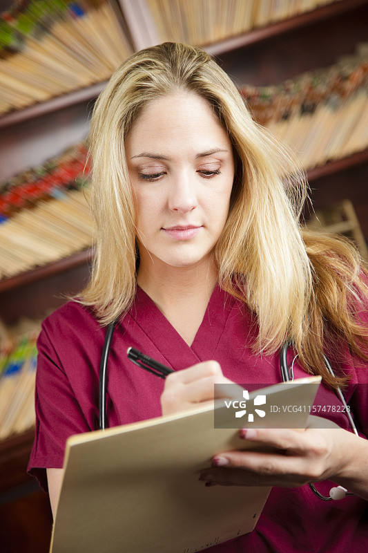 医生办公室里的护士图片素材