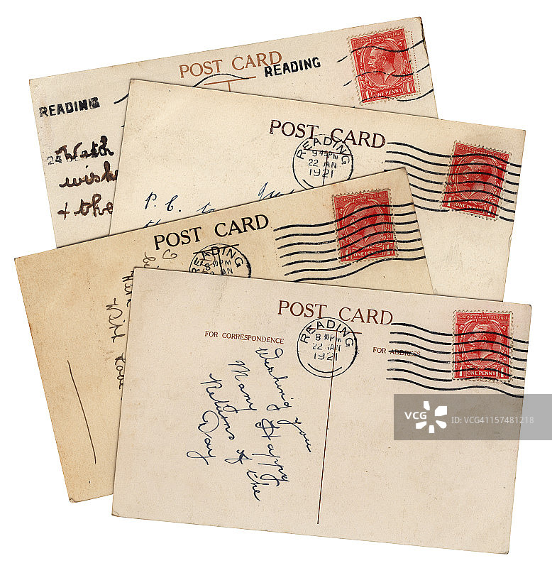 乔治五世明信片组图片素材