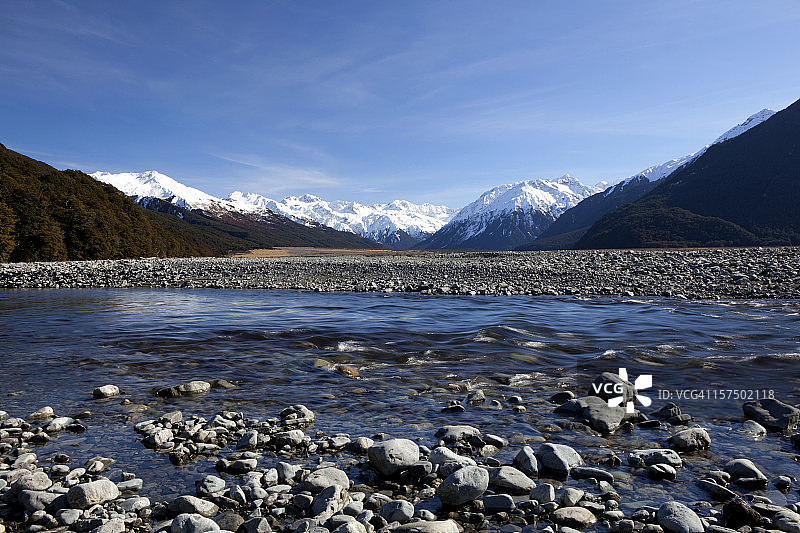 南阿尔卑斯山脉与怀马卡里里图片素材