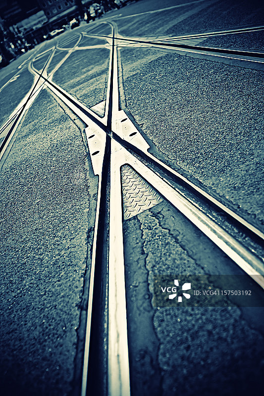 柏林的有轨电车轨道图片素材