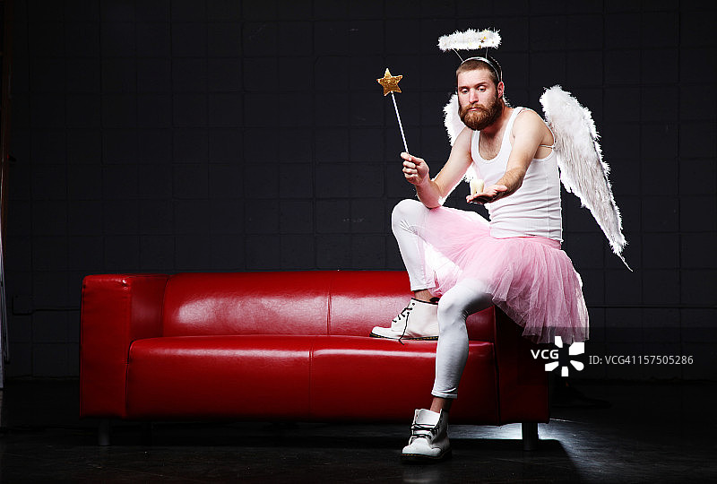 牙仙子：拿着魔杖和臼齿图片素材