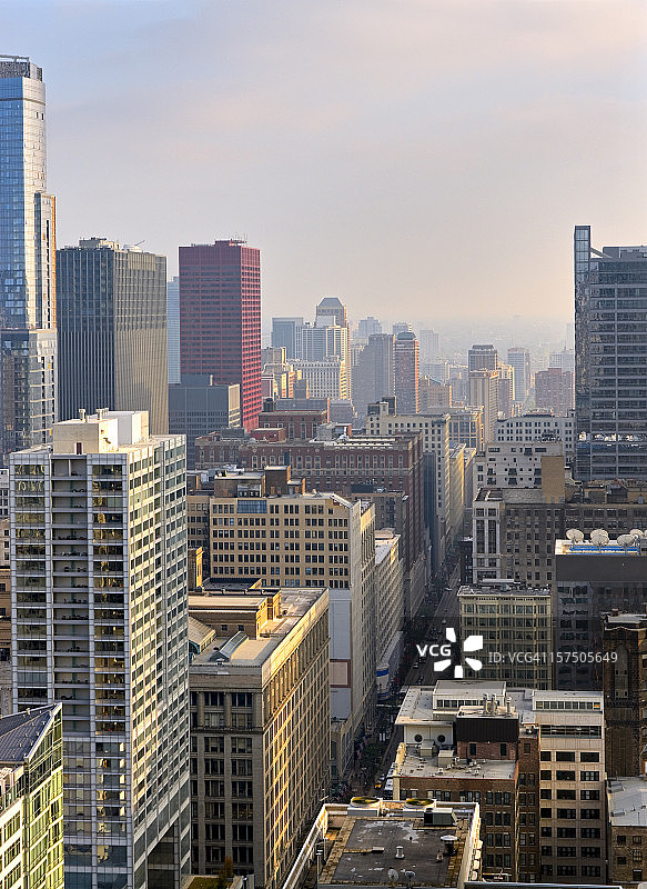 芝加哥环线日落景观（XXXL）图片素材