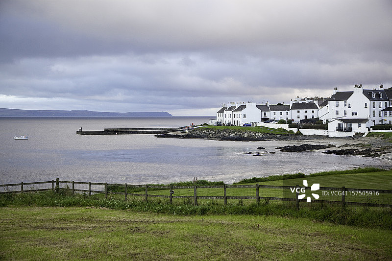 苏格兰艾莱岛夏洛特港的夜晚图片素材