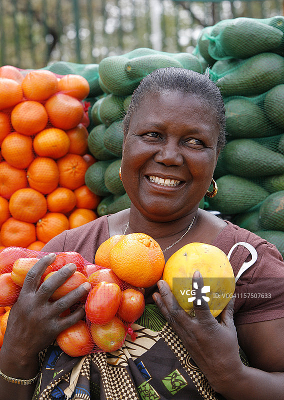 南非的非正式蔬菜销售商图片素材