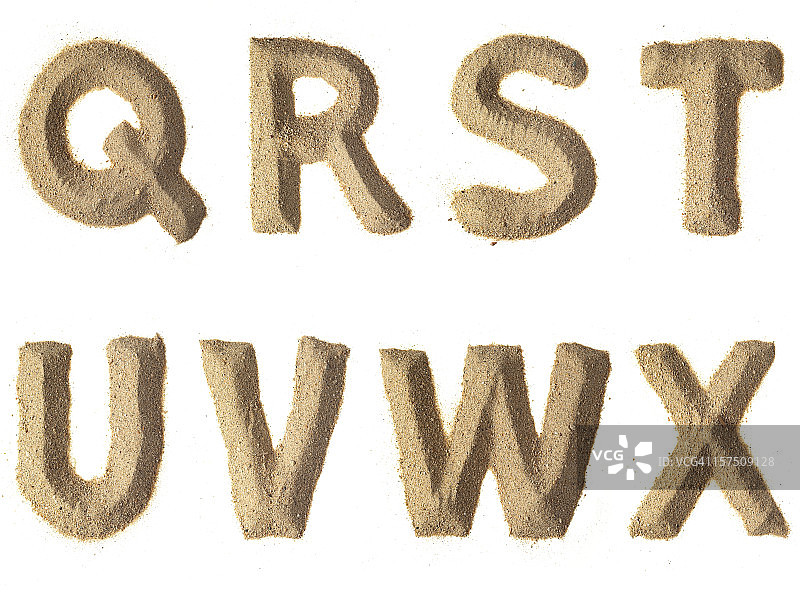 沙子字母XXXL图片素材