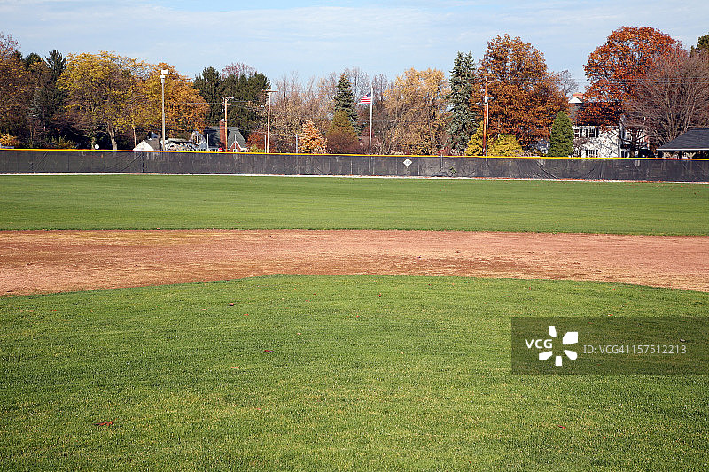 从投手丘看棒球场图片素材