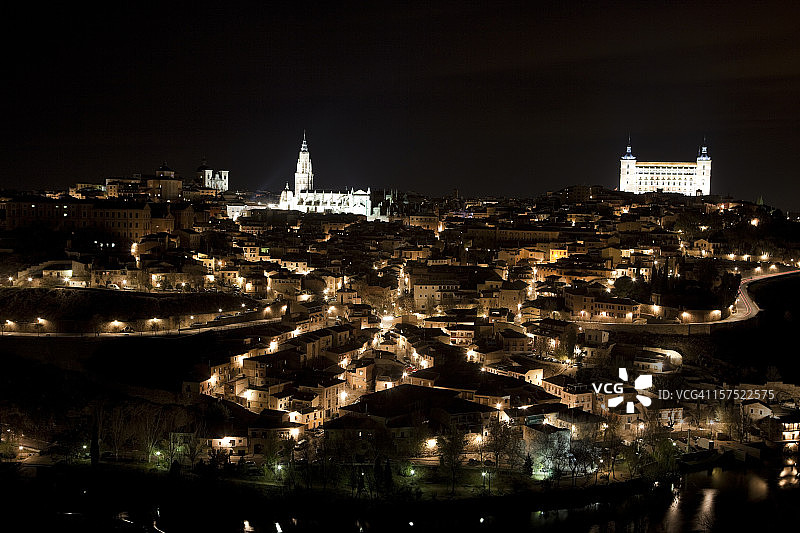西班牙托莱多城市天际线景观图片素材