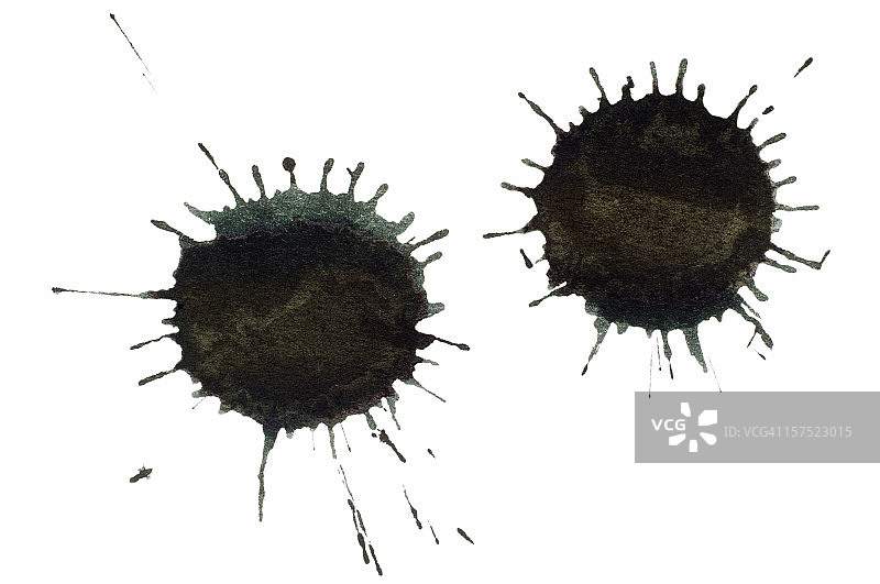 墨水飞溅滴落特写图片素材