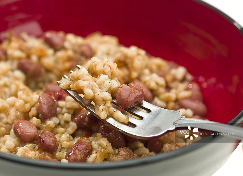 米饭和豆子图片素材