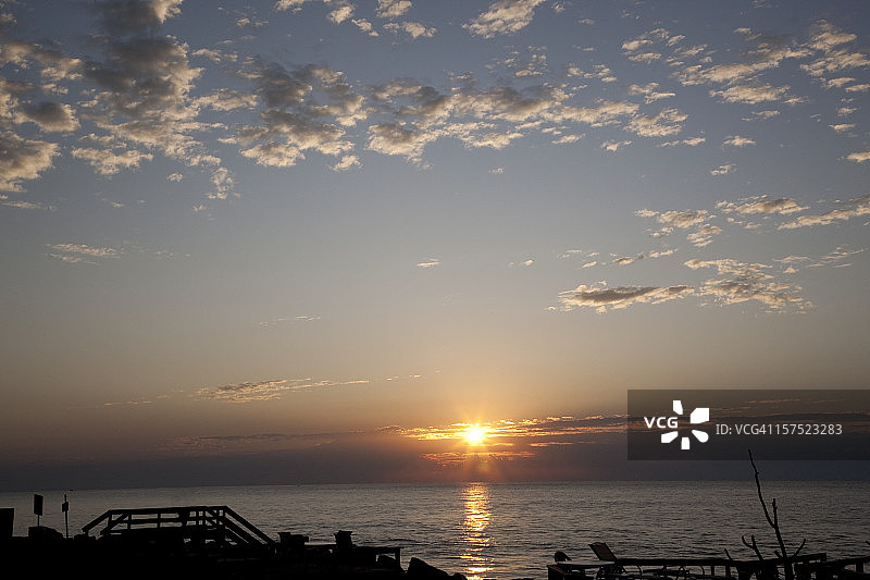 佐治亚州圣西蒙斯岛的日出图片素材