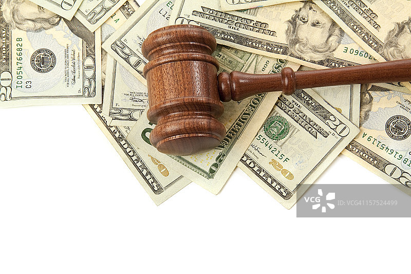 法槌与金钱图片素材