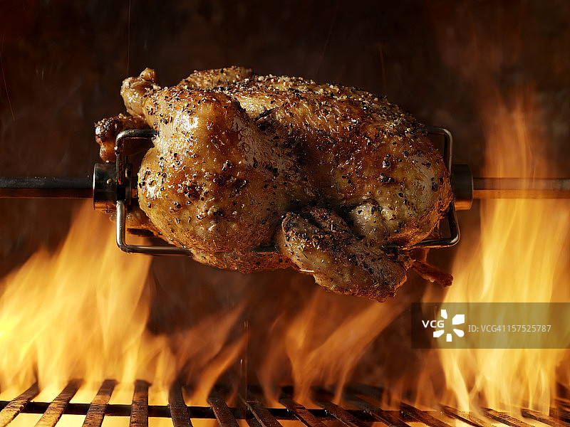 烧烤烤鸡图片素材