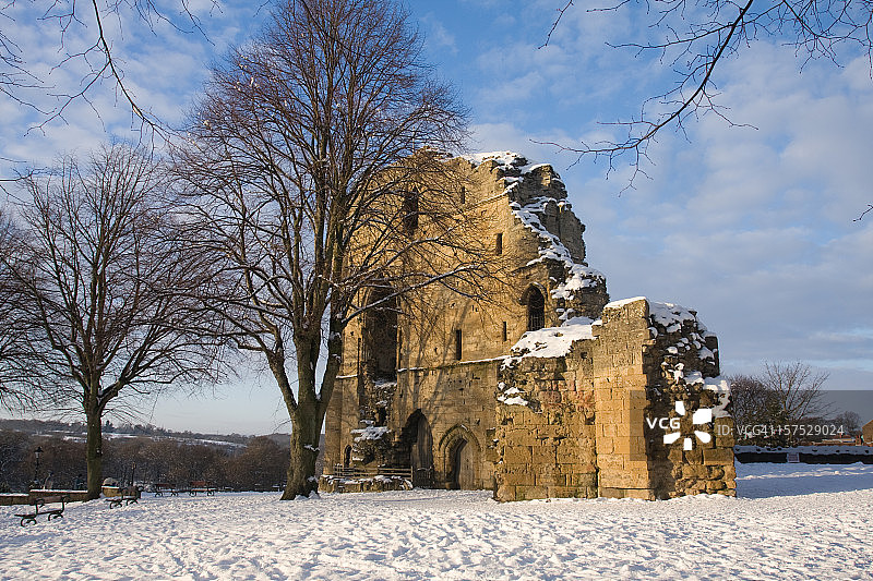 雪地城堡遗址图片素材