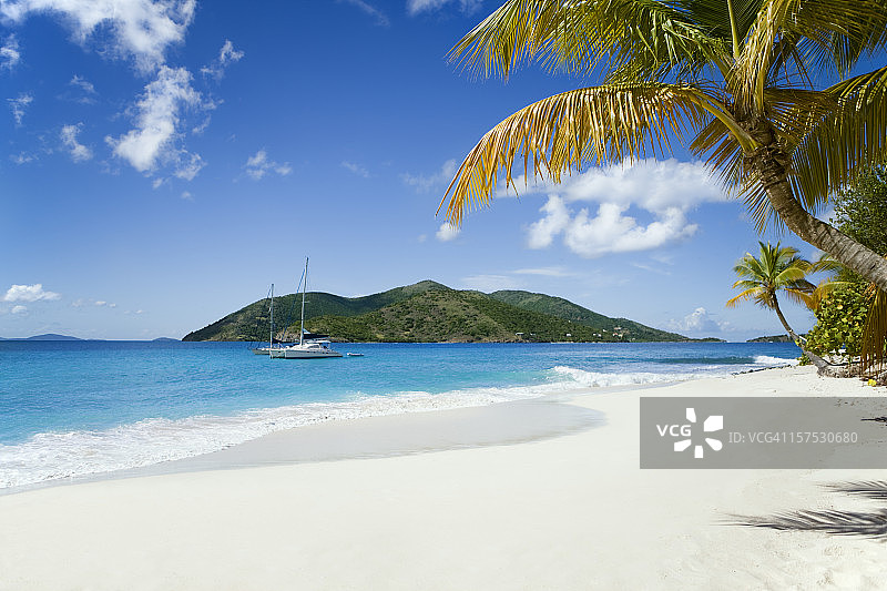 英属维尔京群岛沙洲：加勒比海的美丽岛屿图片素材
