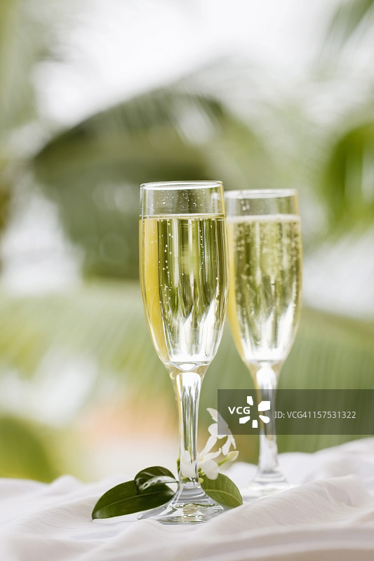 露台上的香槟图片素材