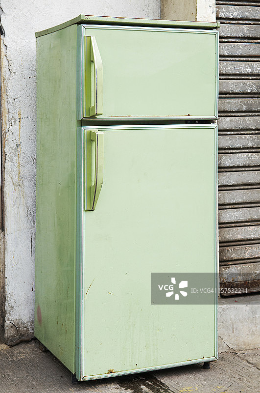 绿色冰箱照片图片素材