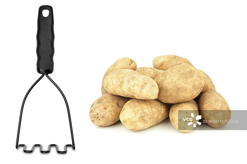 土豆和捣泥器图片素材