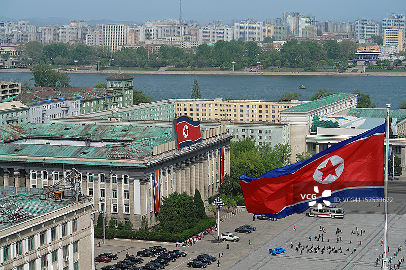 朝鲜平壤金日成广场图片素材
