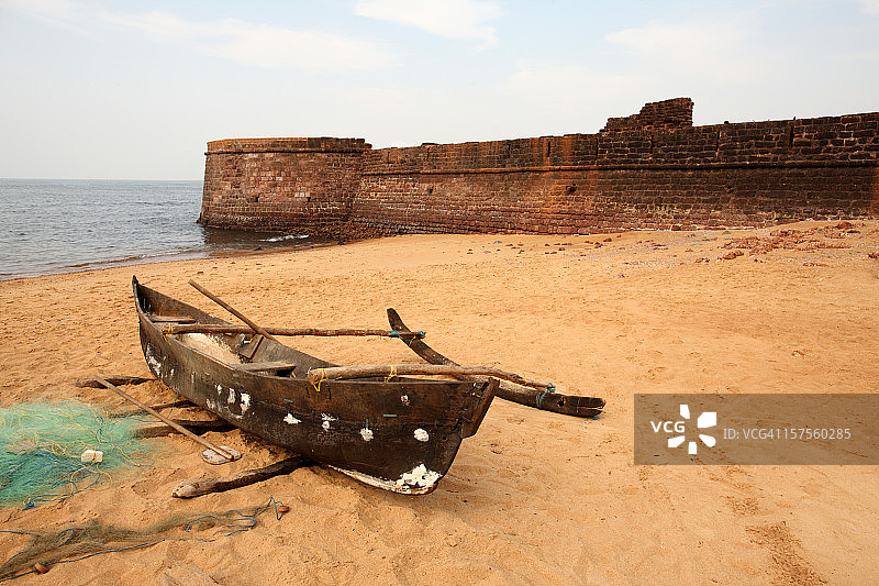 阿瓜达堡的渔船图片素材