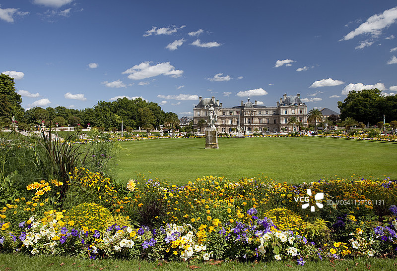 法国巴黎的卢森堡花园图片素材