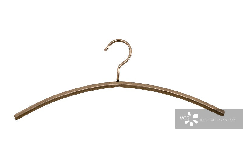 白色背景上的金属衣架图片素材
