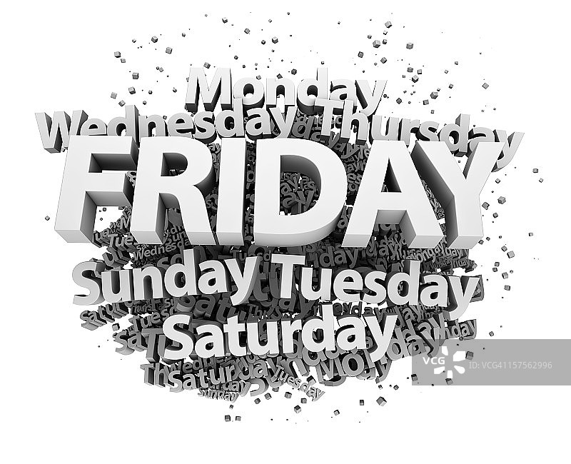 星期五概念图片素材