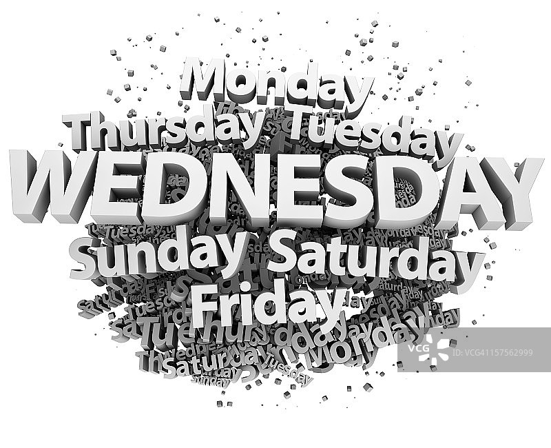 工作日概念——星期三图片素材