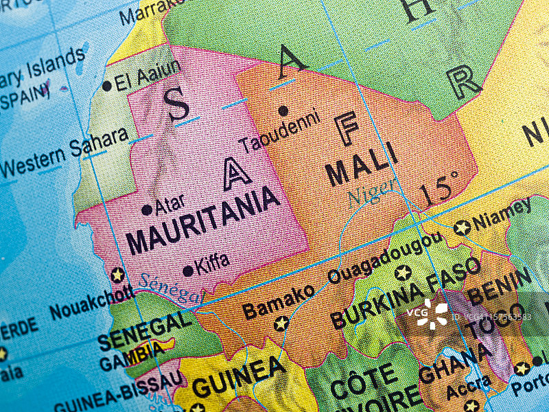 毛里塔尼亚-马里地图图片素材