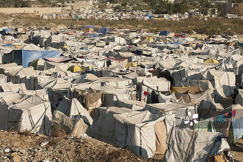 海地的国内流离失所者营地图片素材
