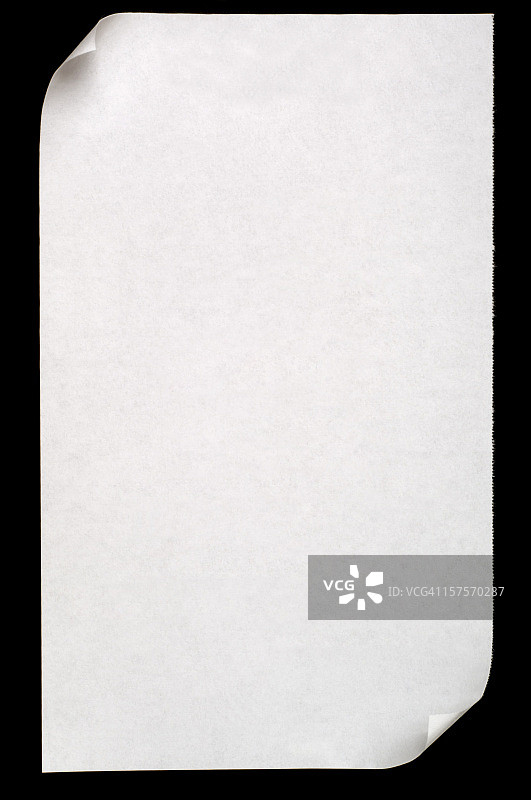 黑色背景上的白色空白纸张图片素材