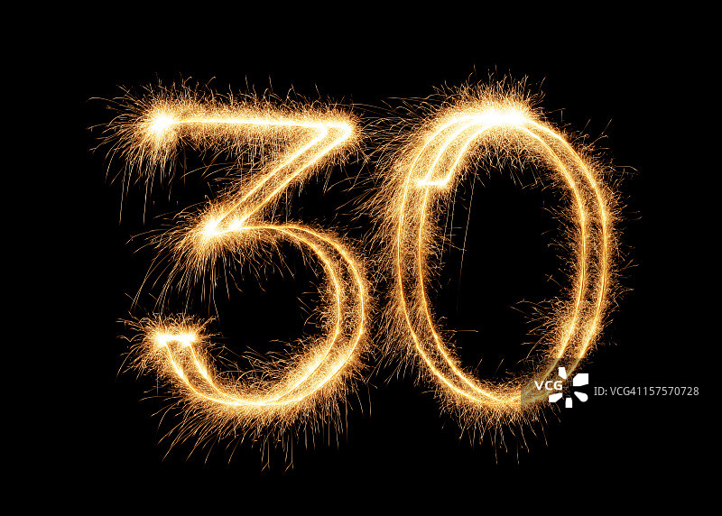 闪耀的数字30(XXL)图片素材