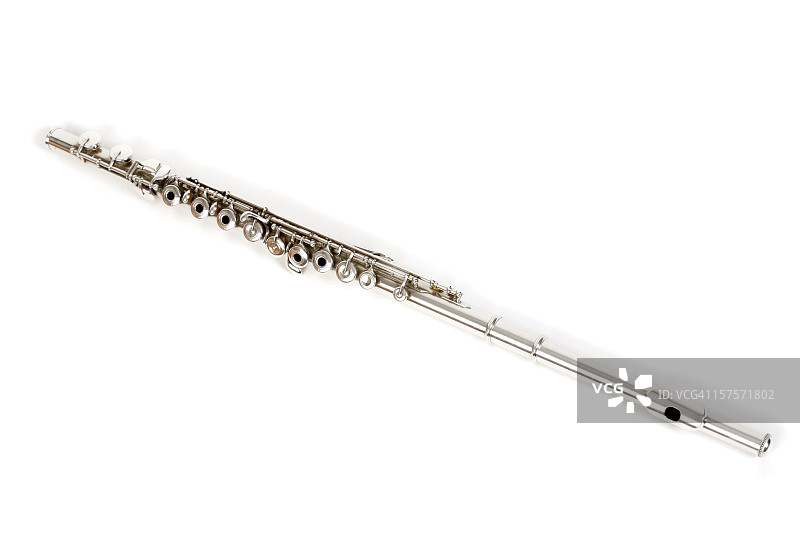白色背景上的长笛图片素材