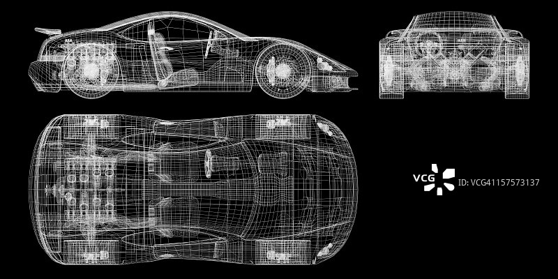 跑车正交图图片素材