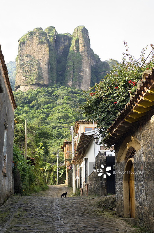 墨西哥特波斯特兰浪漫街景图片素材