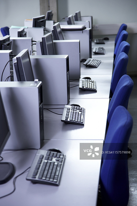 电脑实验室/网吧内部景观图片素材