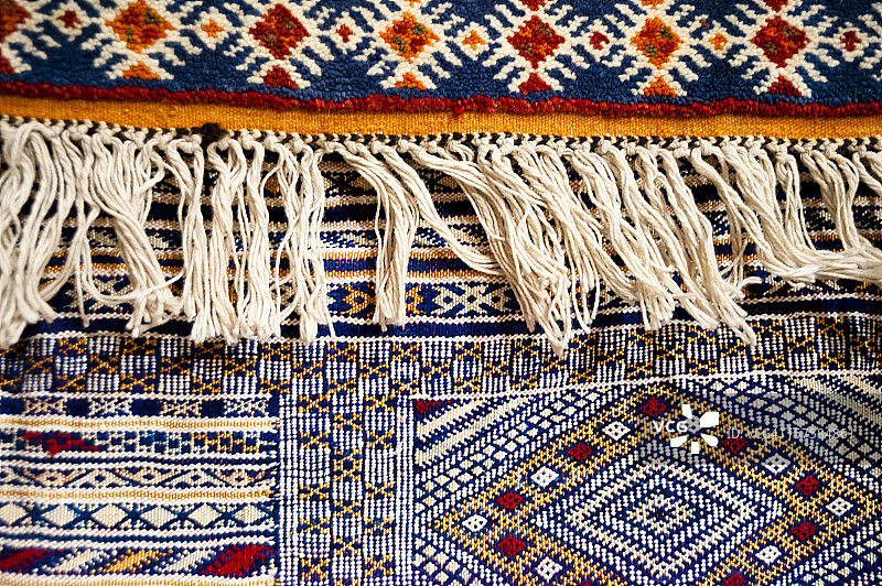 摩洛哥非斯地毯特写图片素材