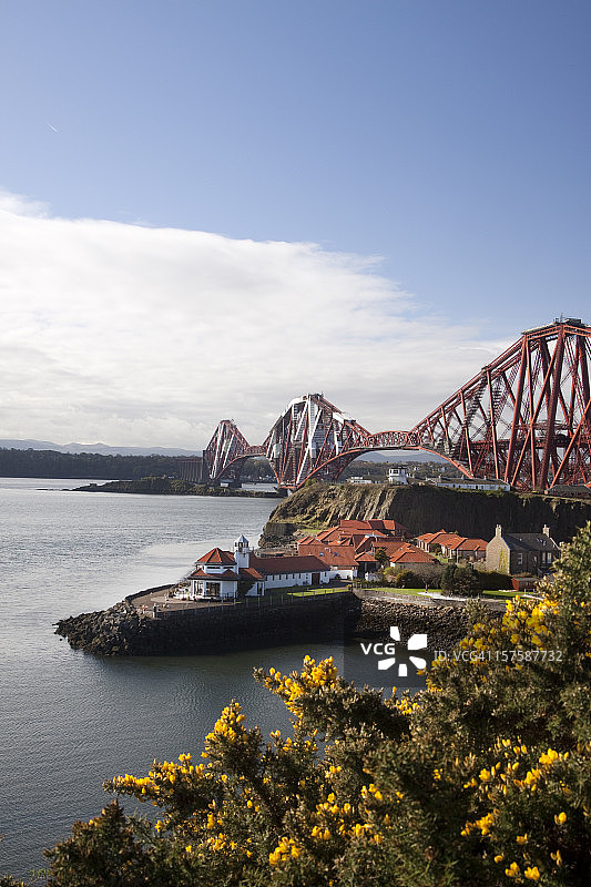 苏格兰爱丁堡的福斯湾铁路桥图片素材