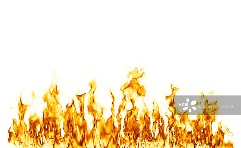 白色背景上的火焰图片素材