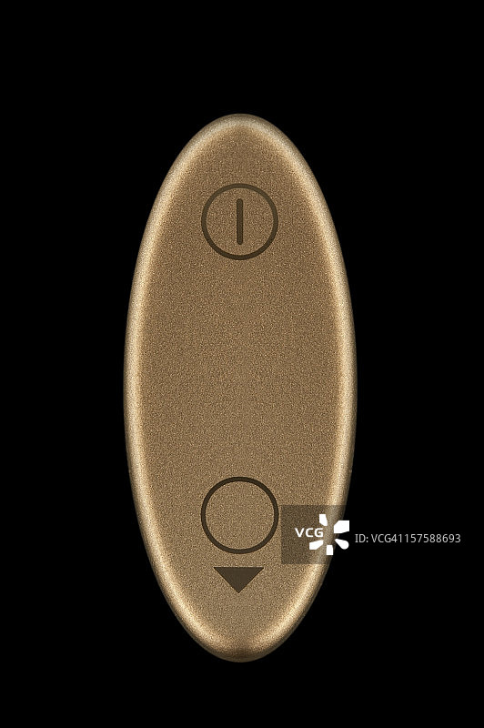 黑色背景上的金色椭圆形开关图标图片素材