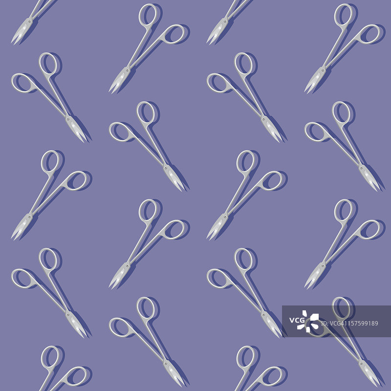 手术剪刀无缝图案图片素材