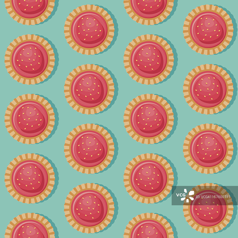 草莓挞无缝图案图片素材