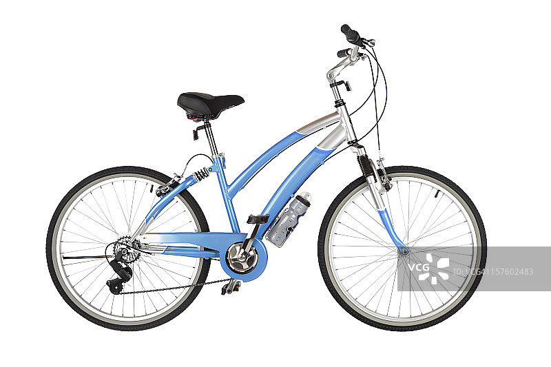 蓝色自行车图片素材